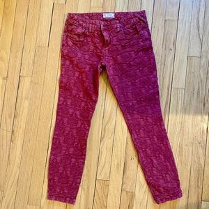 Free People Red Skinny Jeans